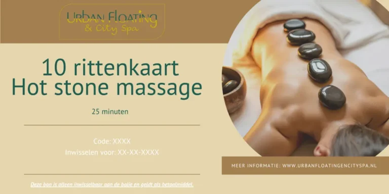 10 Rittenkaart hot stone massage 25 minuten