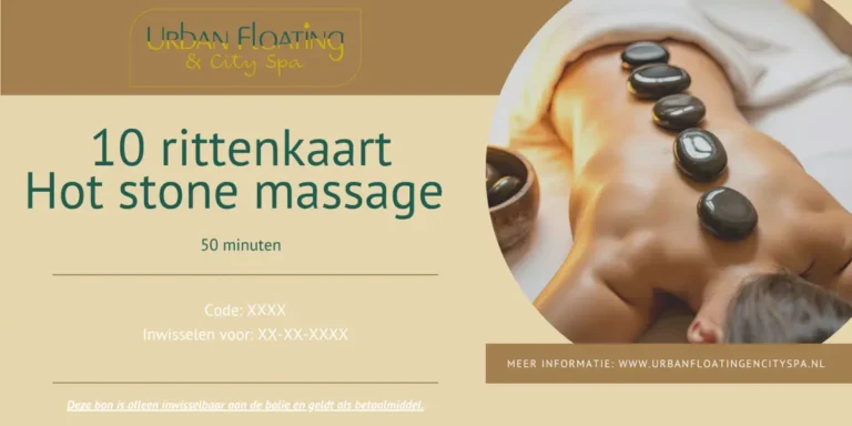 10 Rittenkaart hot stone massage 50 minuten