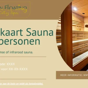 10 Rittenkaart Sauna - 2 personen