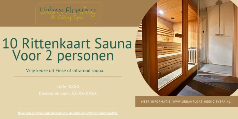 10 Rittenkaart Sauna - 2 personen