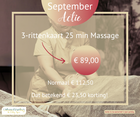 September Actie: 3 Rittenkaart Massage 25 minuten